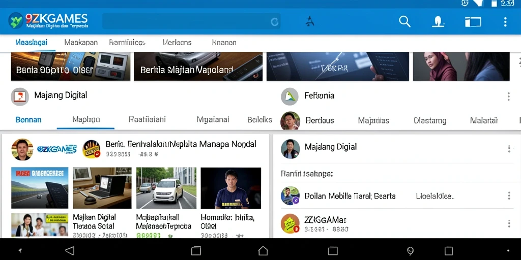 Antarmuka user-friendly dari aplikasi Majalah Digital 9ZKGAMES.