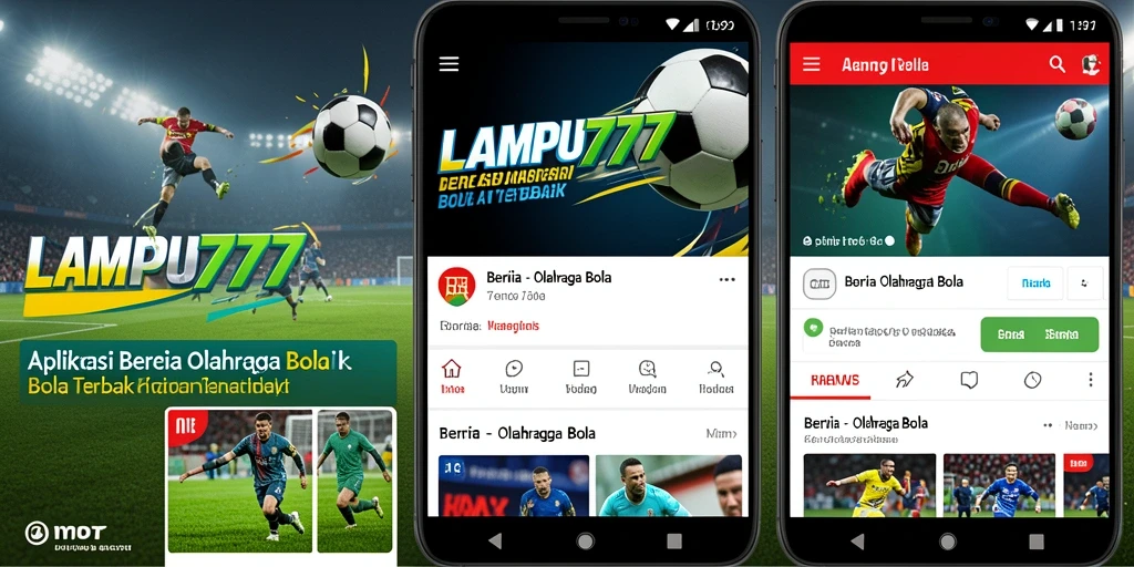 Tampilan utama LAMPU777 yang menampilkan berita olahraga bola terkini.