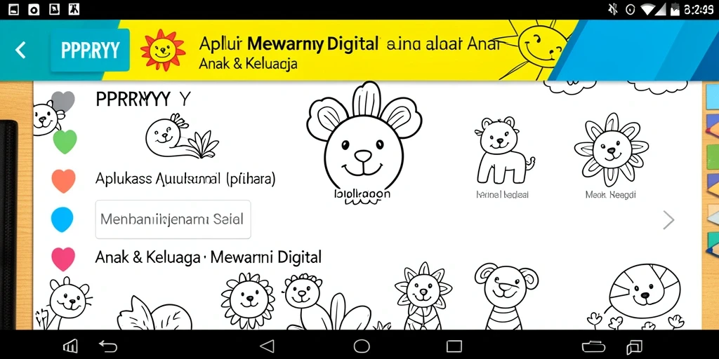 Tampilan antarmuka PPRRYY yang ceria dan ramah anak.